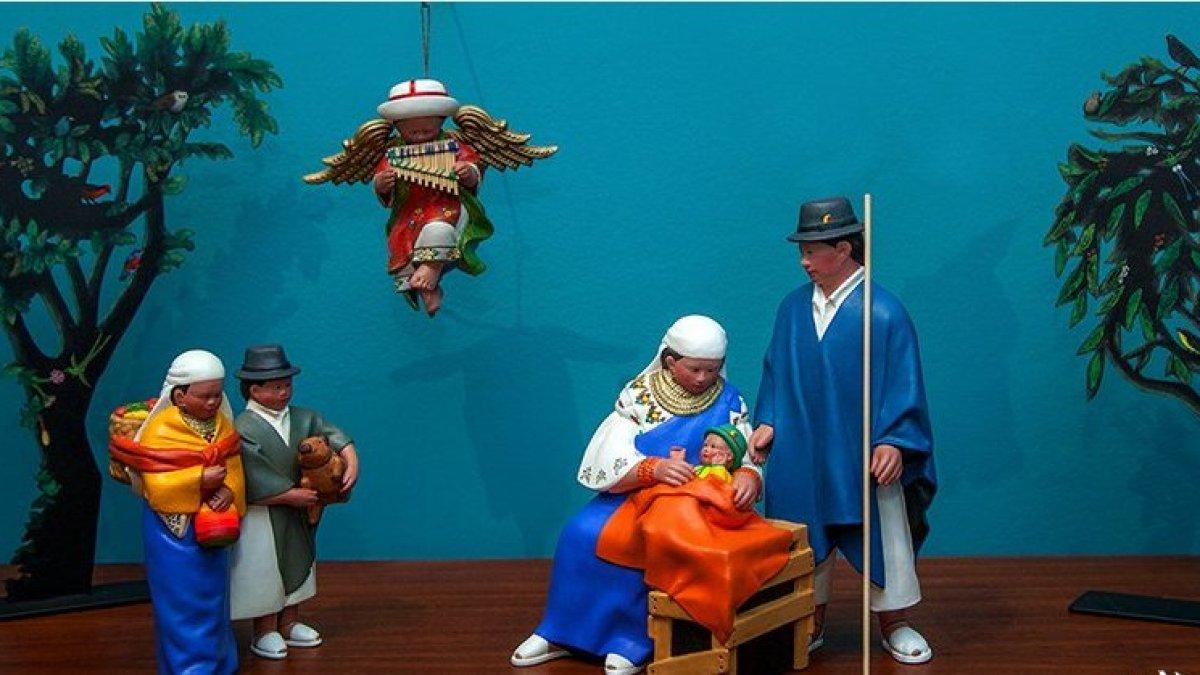 Representación de las esculturas expuestas.