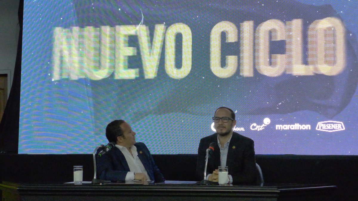 La presentación del calendario de competencias 2020 se realizó en el auditorio de la Ecuafútbol.
