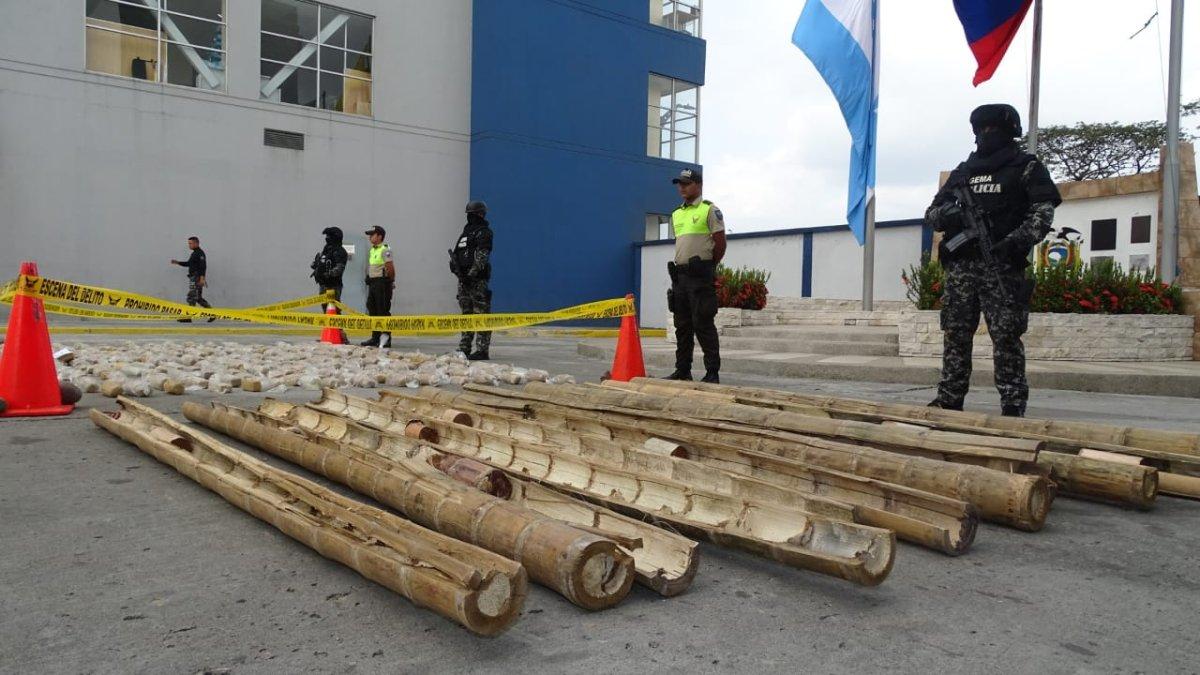 La sustancia se encontraba oculta en cañas guadúa.
