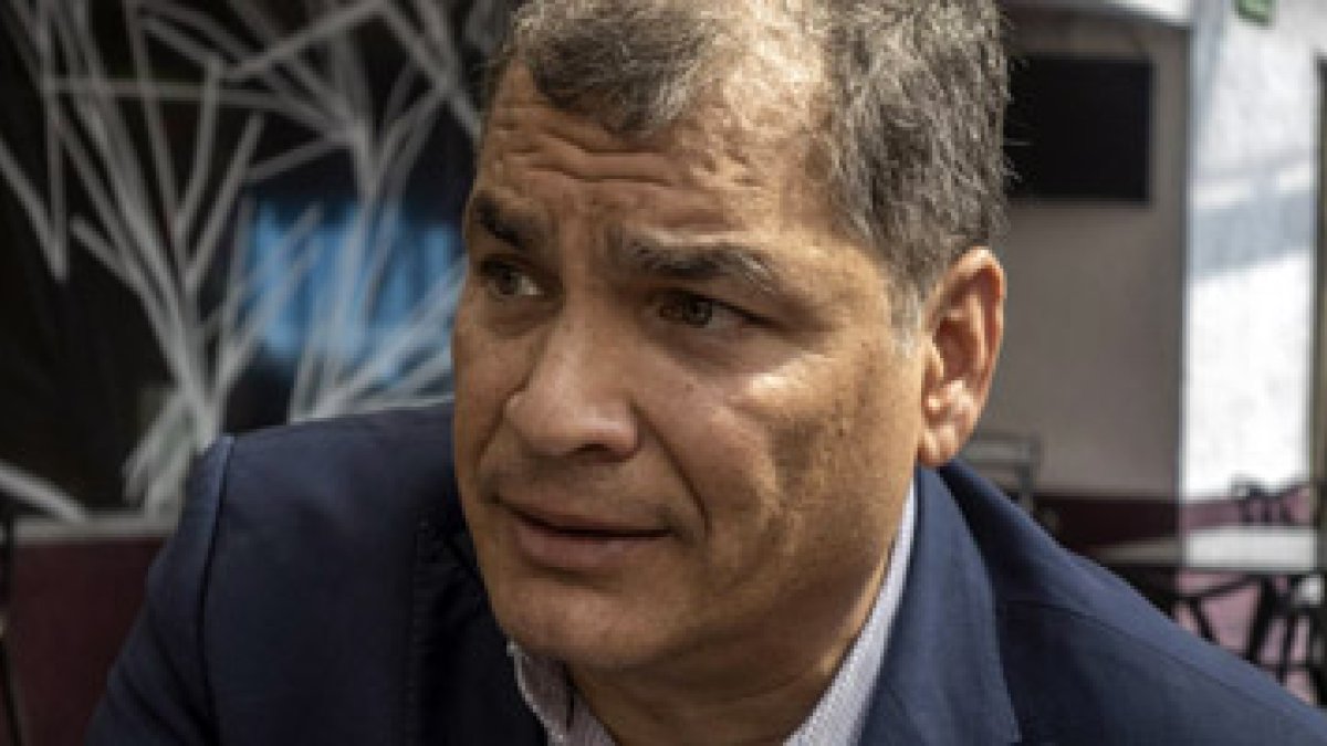 Conferencia. El expresidente Rafael Correa, el miércoles en México.