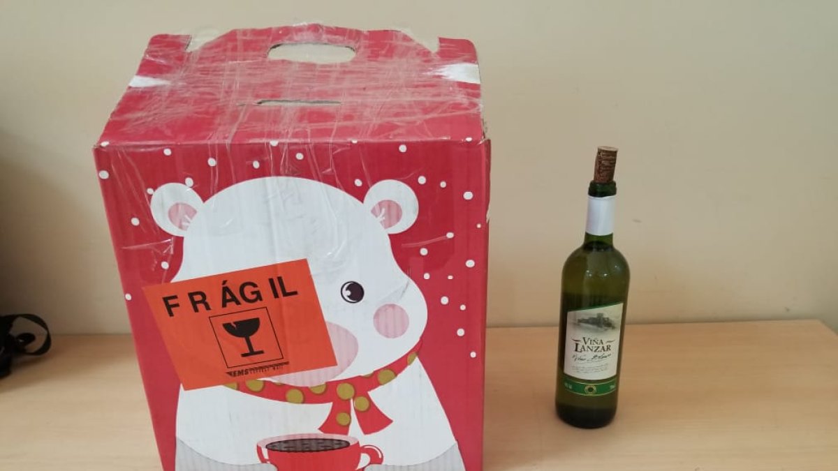 En el interior de la canasta fue hallada la cocaína.