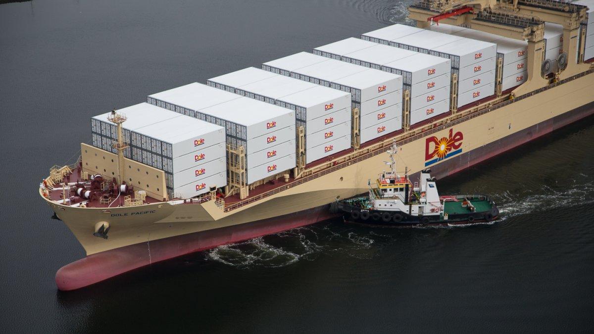 La carga de Dole sale desde Naportec (Bananapuerto) en Guayaquil.