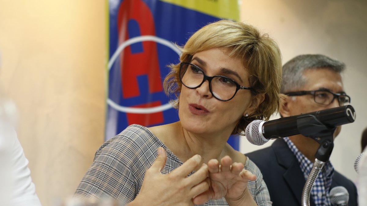 La alcaldesa Cynthia Viteri, en una de sus primeras intervenciones como administradora de Guayaquil
