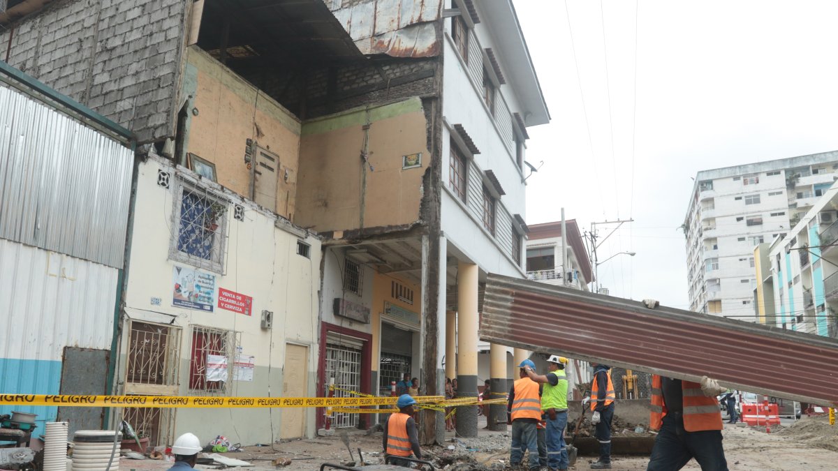 El colapso de la vivienda ocurrió en el centro de Guayaquil