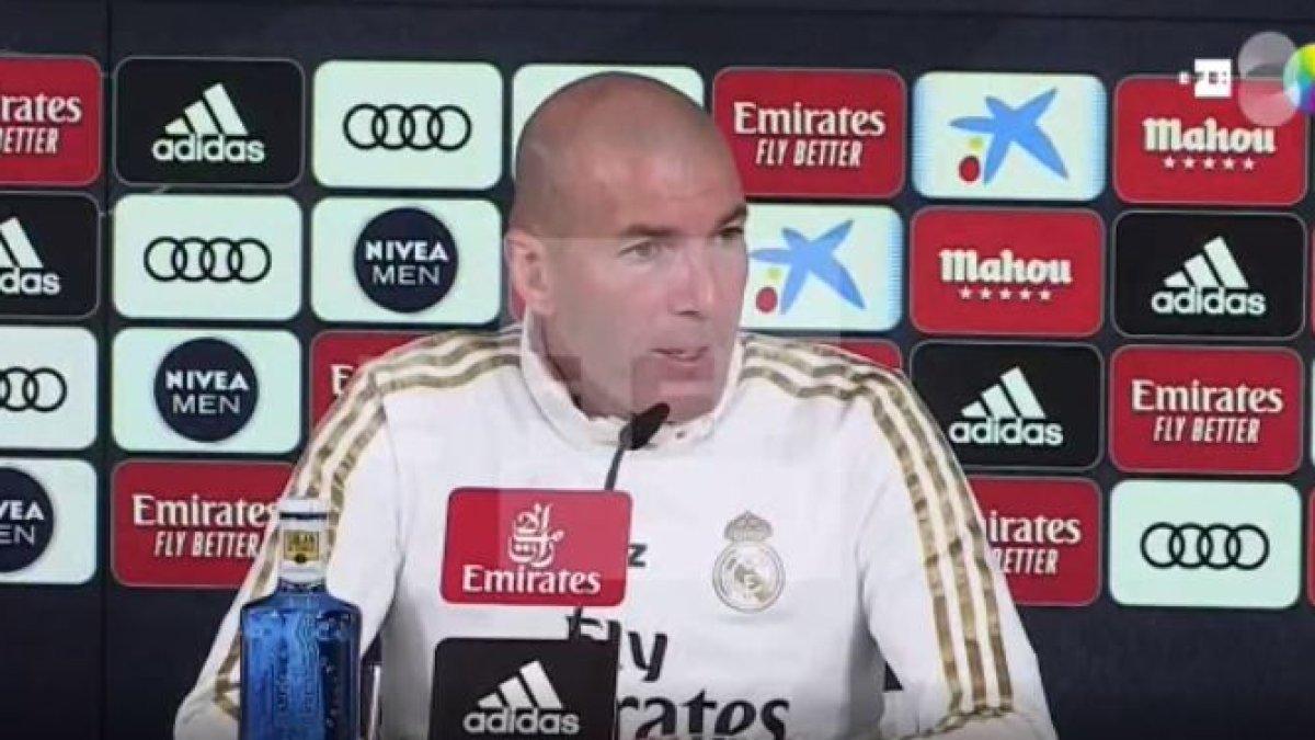 Zinedine Zidane, durante conferencia de prensa.