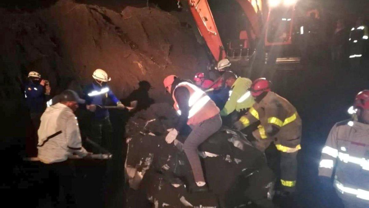 El vehículo sepultado