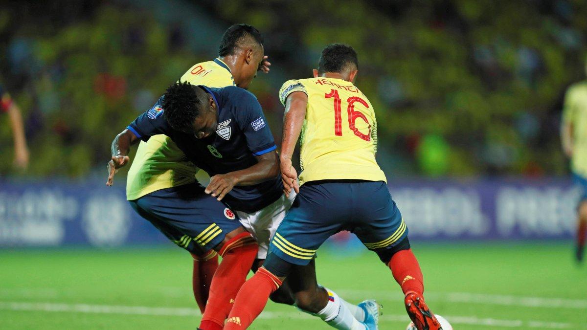 Ecuador fue goleado por Colombia la noche del martes 21 de enero de 2020 en la segunda fecha del Preolímpico Sub-23.