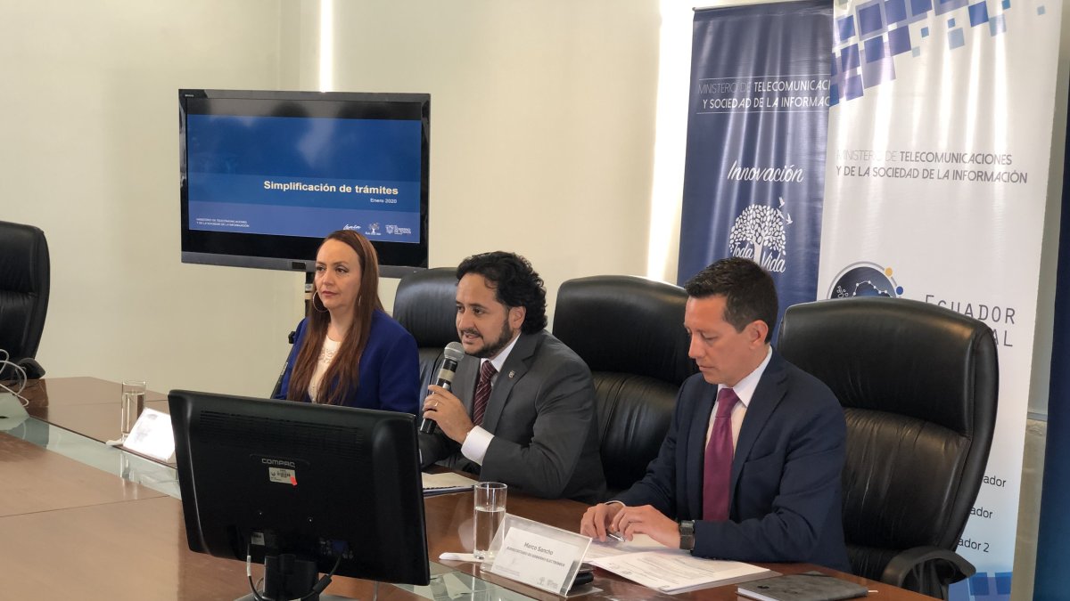 La rueda de prensa del ministro de Telecomunicaciones, Andrés Michelena, se realizó la mañana de este 3 de febrero de 2019.