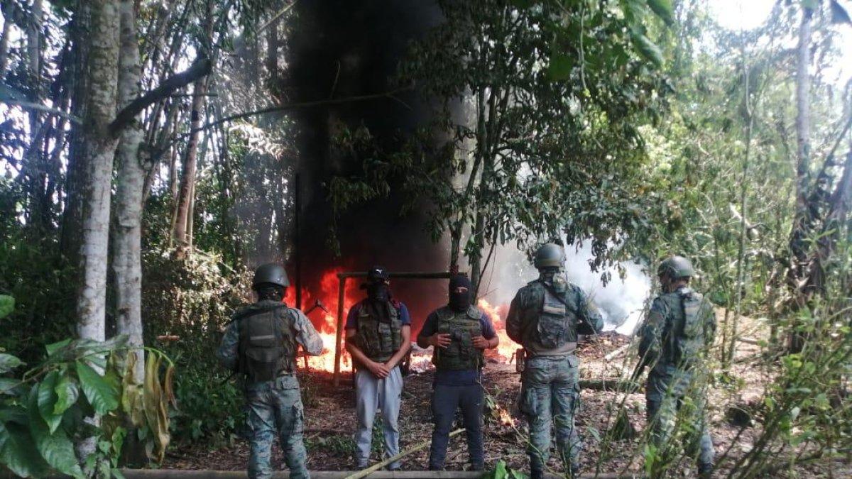 Militares encontraron en Sucumbíos un laboratorio y cristalizadero para procesar pasta