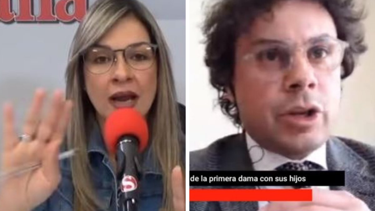 Vicky Dávila y Hassan Nassar, en plena discusión en vivo.