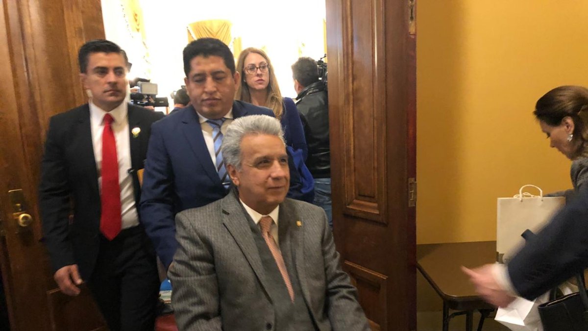 El presidente Lenín Moreno cumple su segundo día de actividades en Estados Unidos.