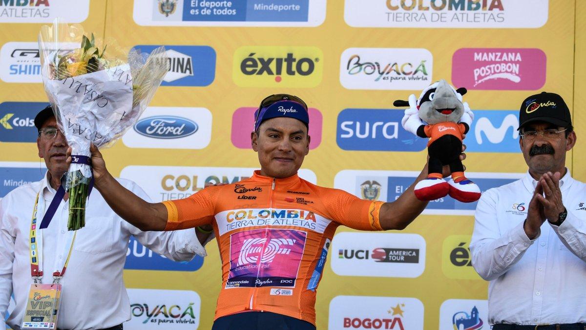 Jonathan Caicedo defendió por segunda etapa consecutiva el liderato del Tour Colombia.