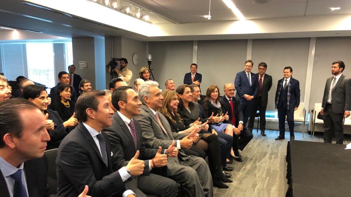 Lenín Moreno se reunió con empresarios en Atlantic Council