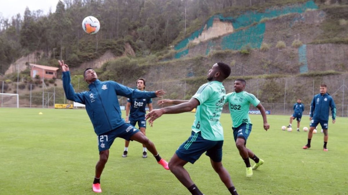 El equipo de Flamengo entrenó en la Casa de la Selección la tarde del martes 18 de febrero de 2020.