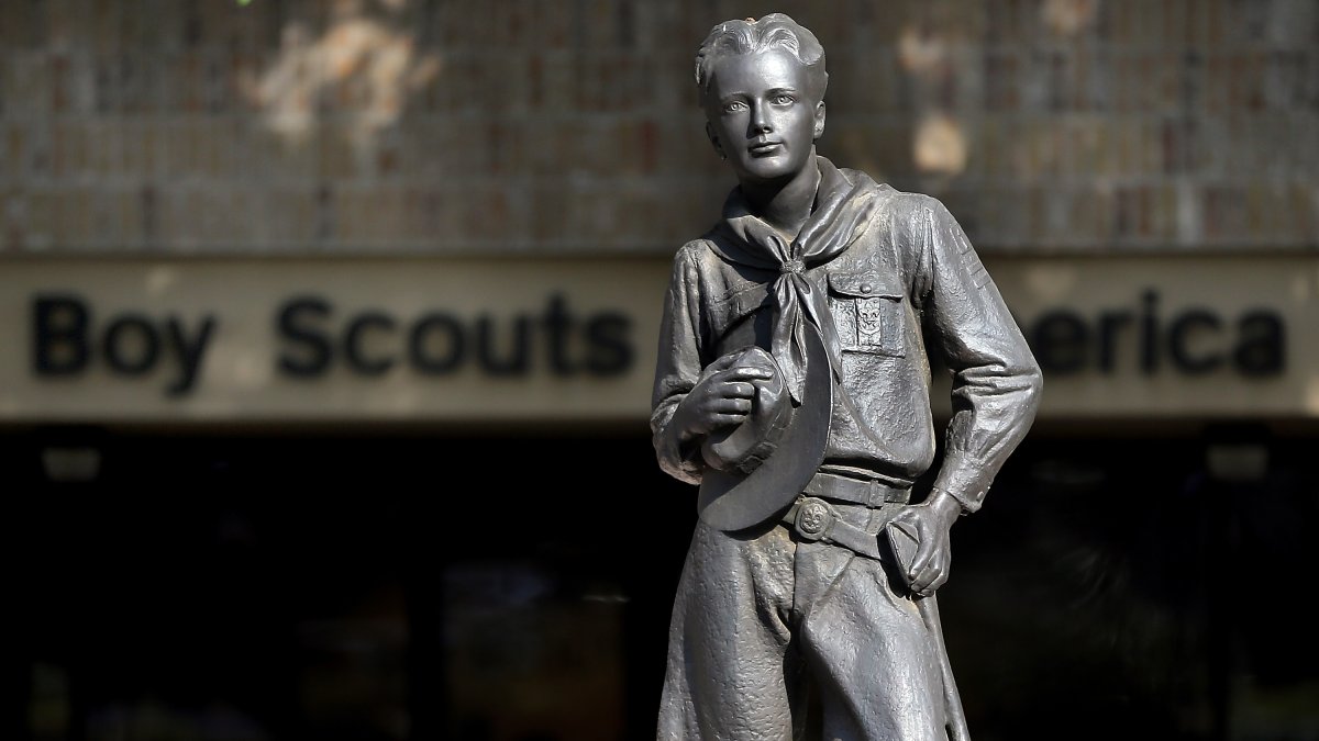 La estatua de Boys Scouts de Estados Unidos.