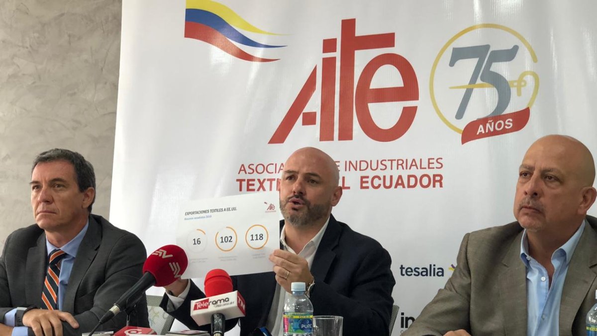 La Asociación de Industriales Textiles del Ecuador respalda un acuerdo comercial con Estados Unidos.