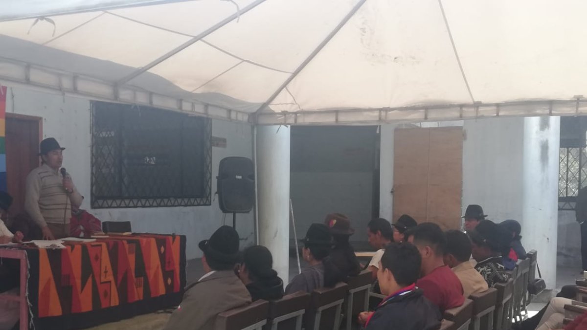 Asamblea de la Conaie, en Cotopaxi