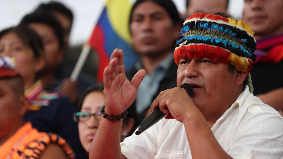 Jaime Vargas, líder de la Conaie.