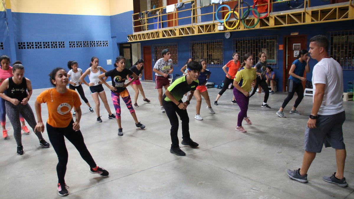 Juan David González, técnico de patinaje de carreras, fue parte de los adiestradores en el campamento de cinco días.