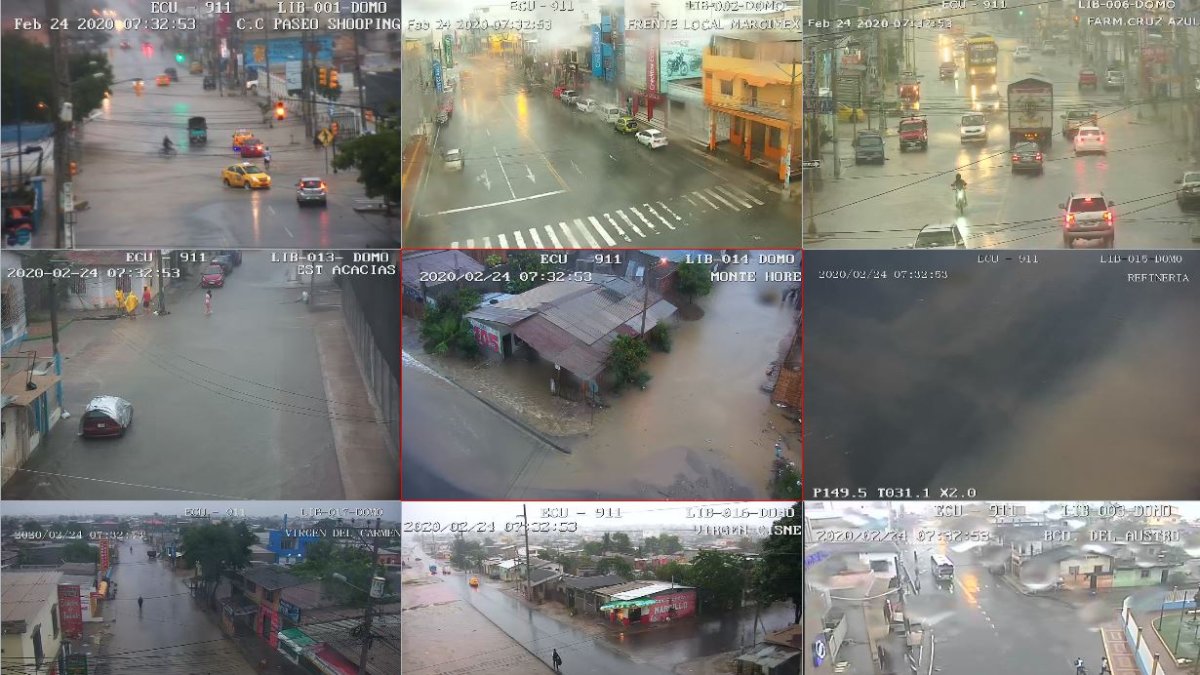 Las inundaciones se deben a las lluvias que se registraron la madrugada de este mismo día.