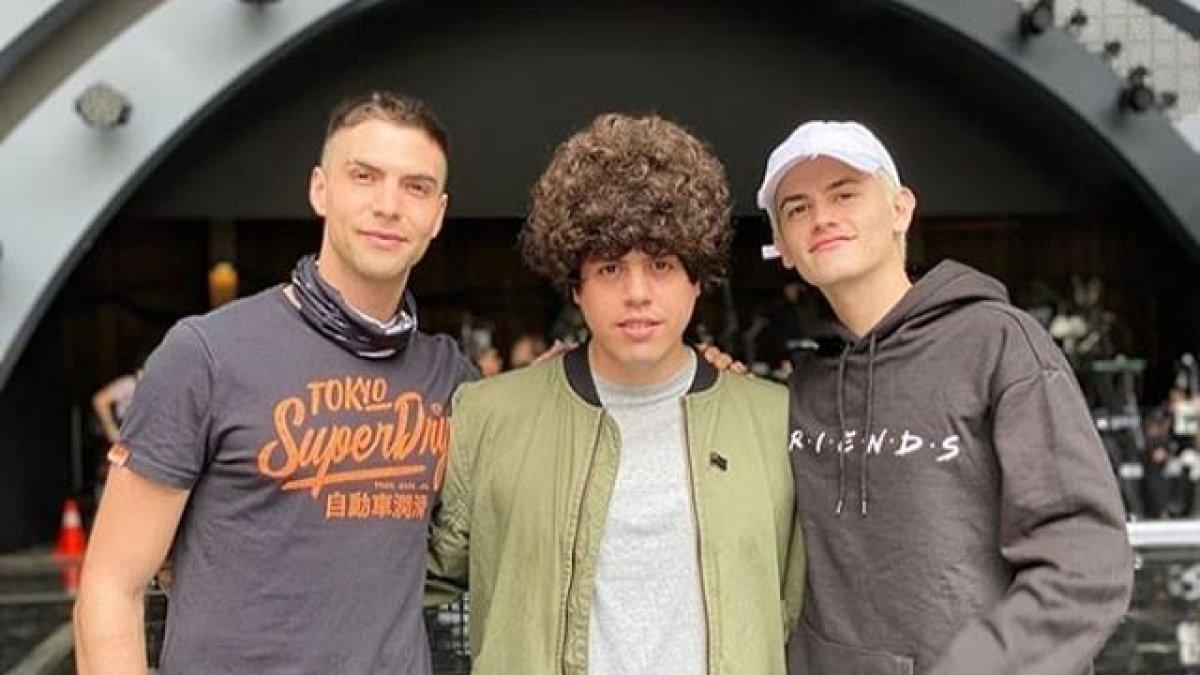 Johann con el chileno Vicente Cifuentes y el argentino Fran Vásquez.