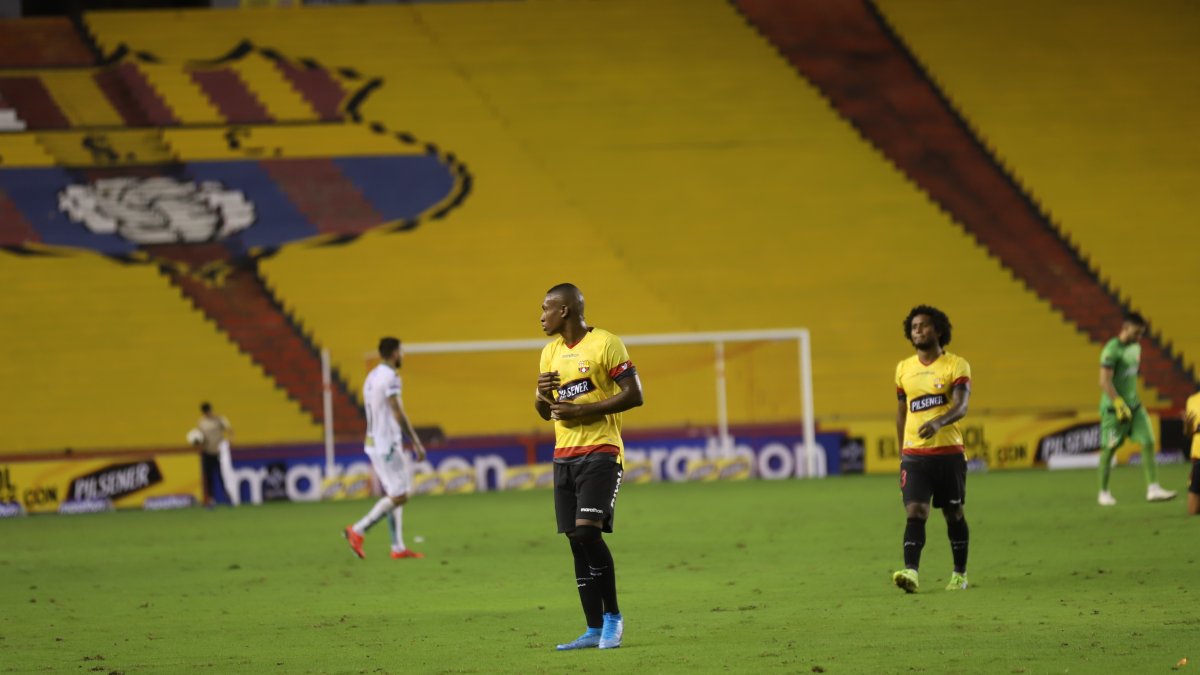 El estadio Monumental no recibió público para el compromiso entre Barcelona y Liga de Portoviejo, como precaución ante el primer caso de coronavirus en Ecuador.