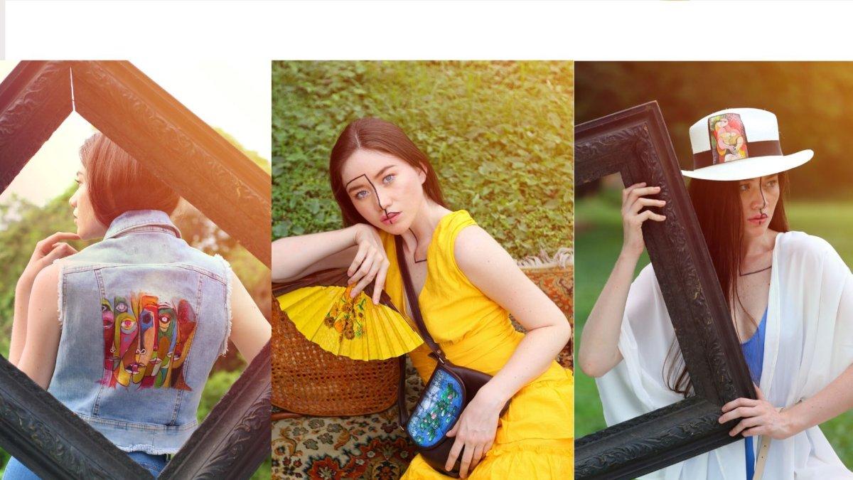 Los cuadros son pintados a mano en el vestuario y accesorios.