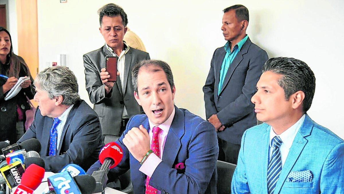 Denuncia. Los diputados españoles Víctor González y Hermann Tertsch visitaron, la semana pasada, Ecuador.