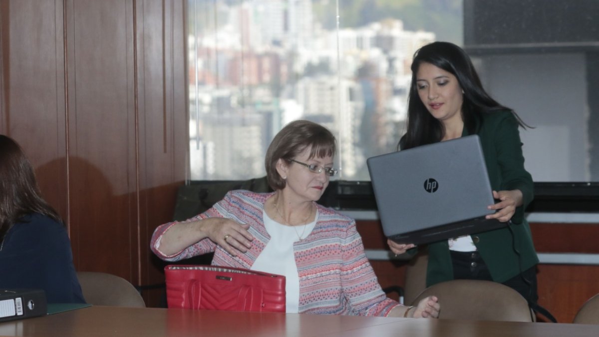 La exasambleísta Norma Vallejo durante la audiencia preparatoria de juicio cumplida el año anterior en la Corte