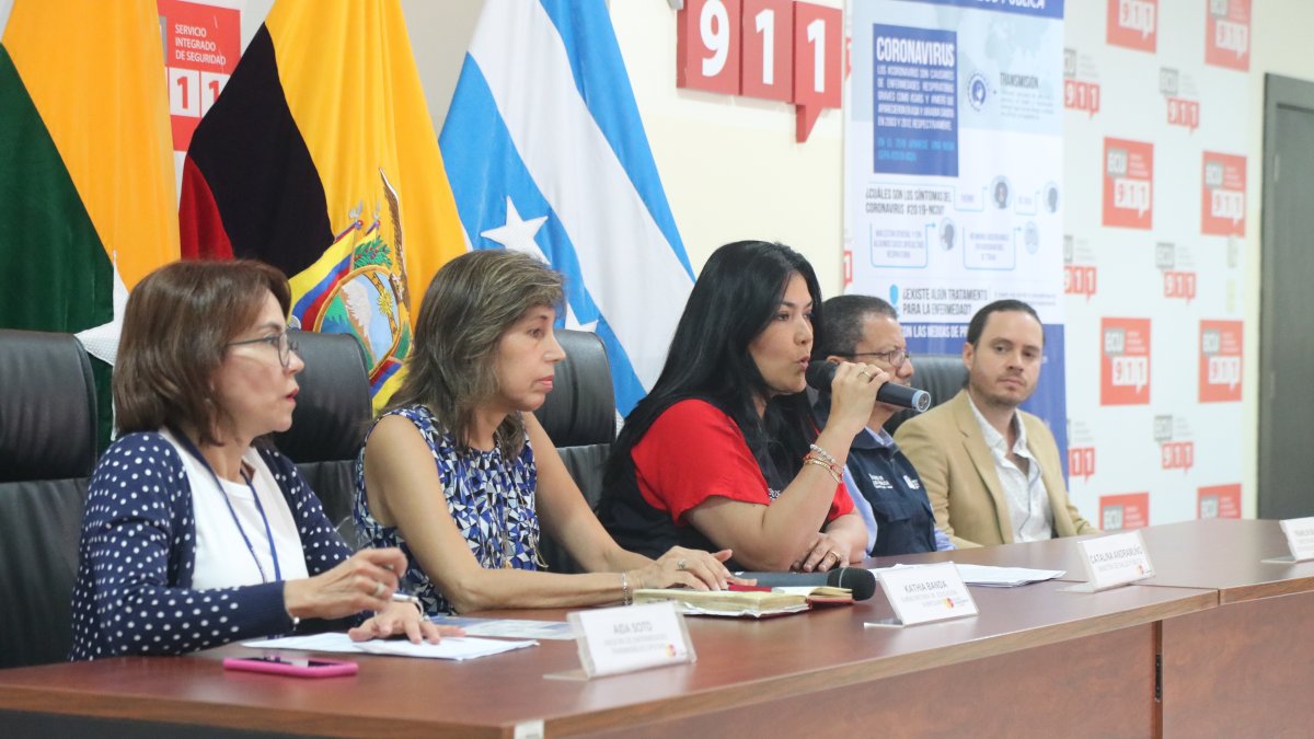 Guayaquil. La última rueda de prensa que brindó la ministra Andramuño fue el pasado 1 de marzo.