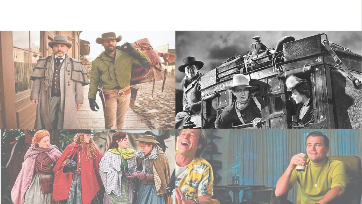 Recopilación de filmes: ‘Django sin cadenas’, ‘La diligencia’, 'Mujercitas' y ‘Érase una vez en Hollywood’.