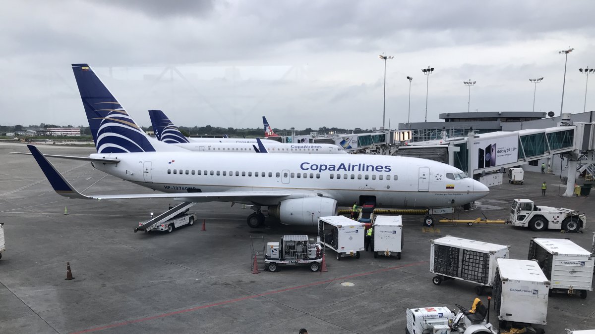 Una nave de la aerolínea Copa.