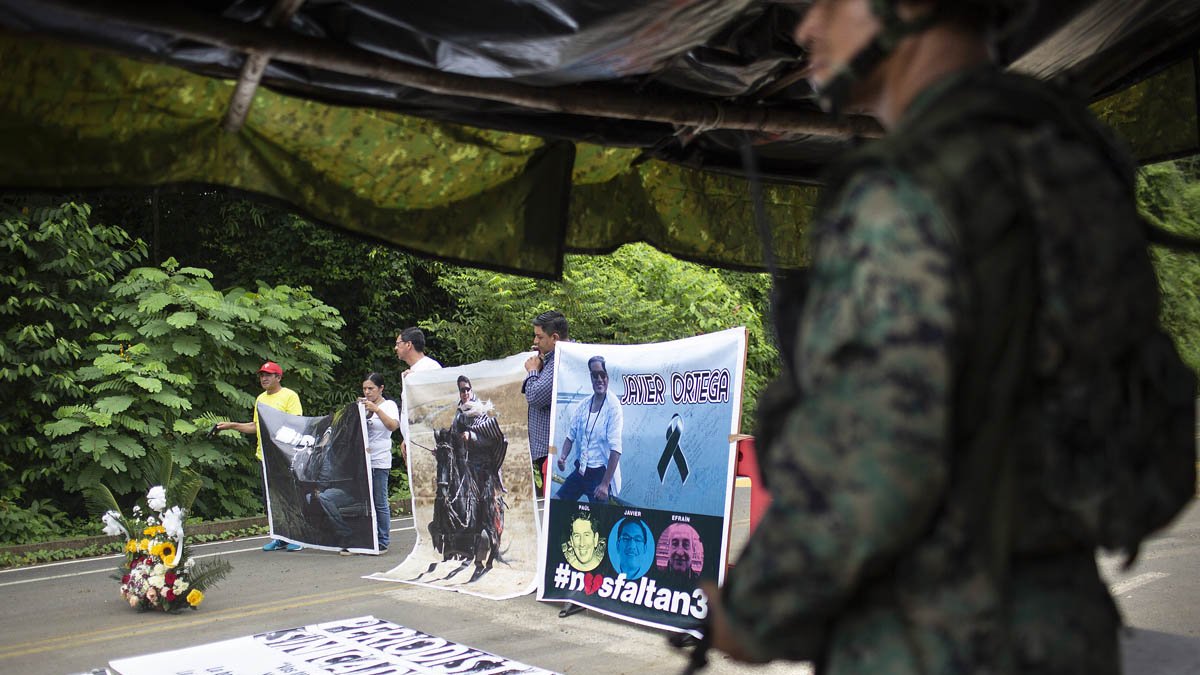 Hace un año los familiares de Javier, Paúl y Efraín tuvieron la oportunidad de ingresar a Mataje, el sitio del secuestro.