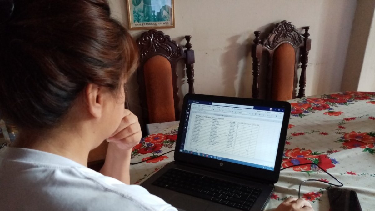 Varios funcionarios públicos continúan laborando bajo la modalidad de teletrabajo. Los profesores hacen planificaciones, envían, revisar tareas y otras actividades escolares.