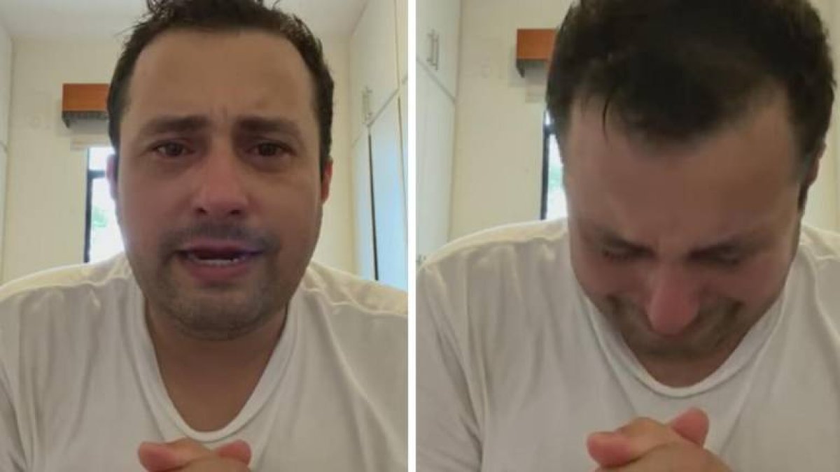 Captura del video en que el urólogo manabita Jefrey Valle, quien dio positivo por COVID-19, dedica un mensaje a sus familiares y allegados.