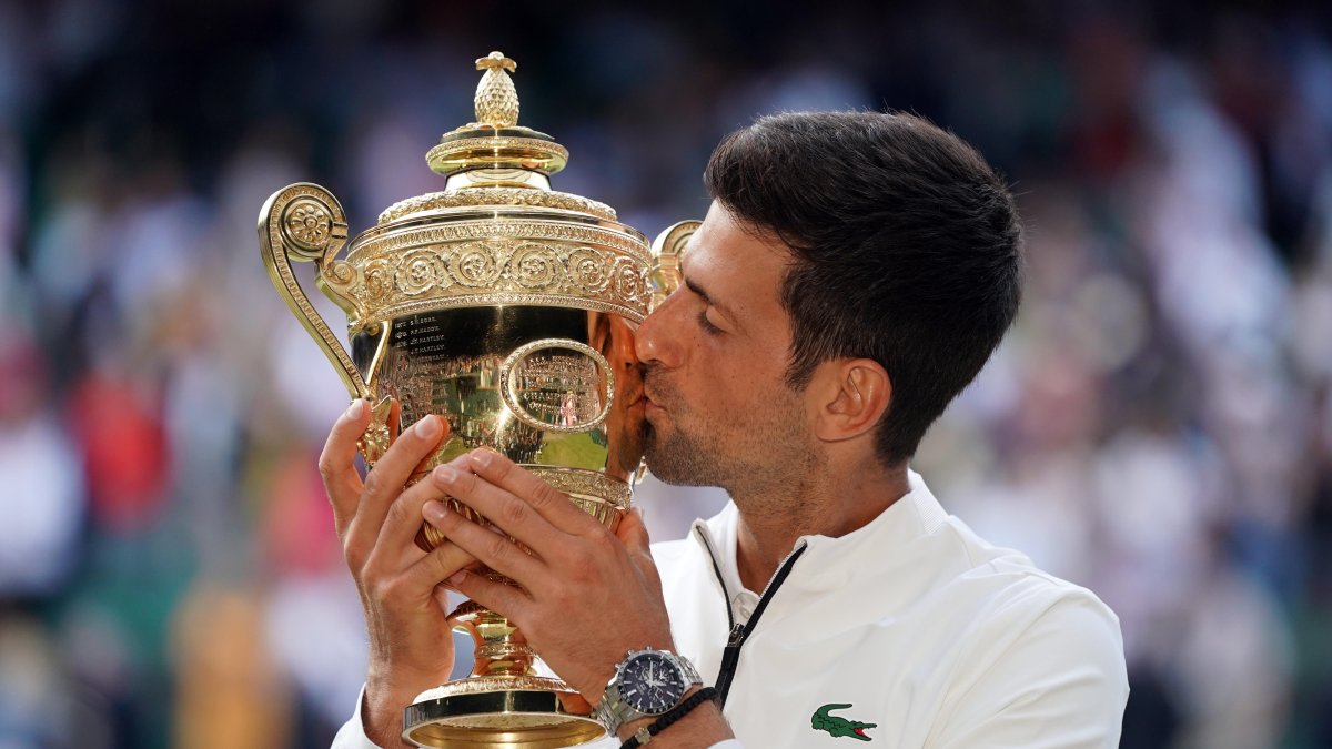 El serbio Novak Djokovic es el campeón vigente de Wimbledon, el Grand Slam más antiguo.