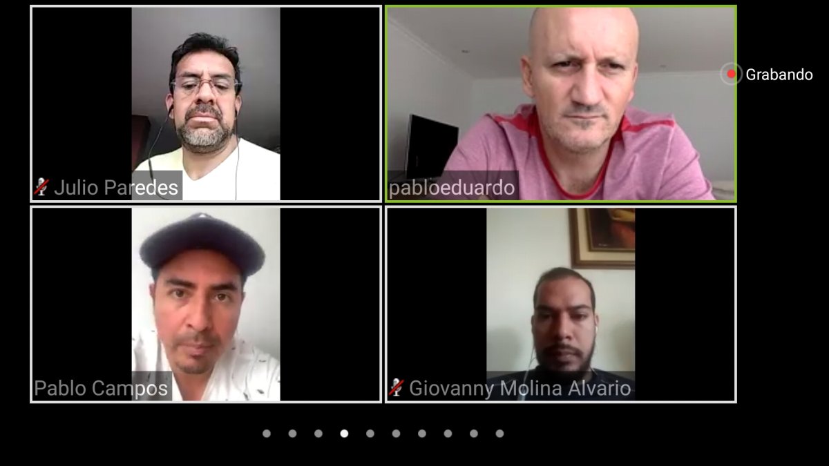 El técnico Pablo Repetto realizó una video conferencia para dar detalles de los trabajos que realizan los jugadores de Liga de Quito.