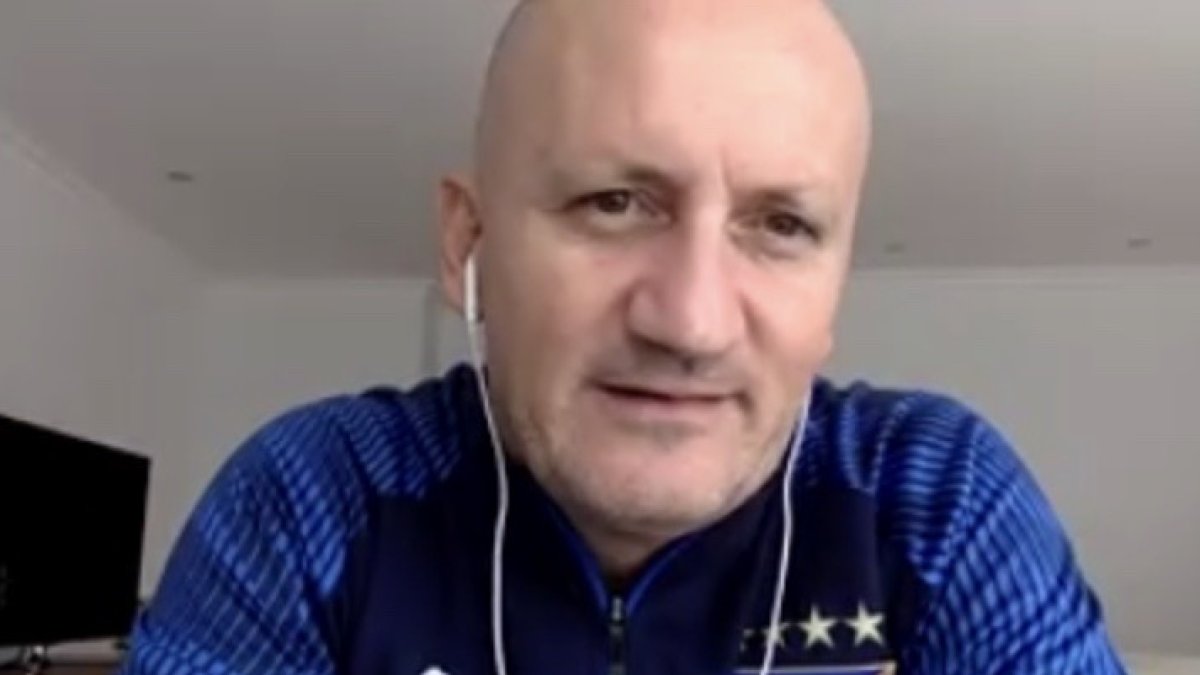 Pablo Repetto en rueda de prensa virtual con Liga de Quito.