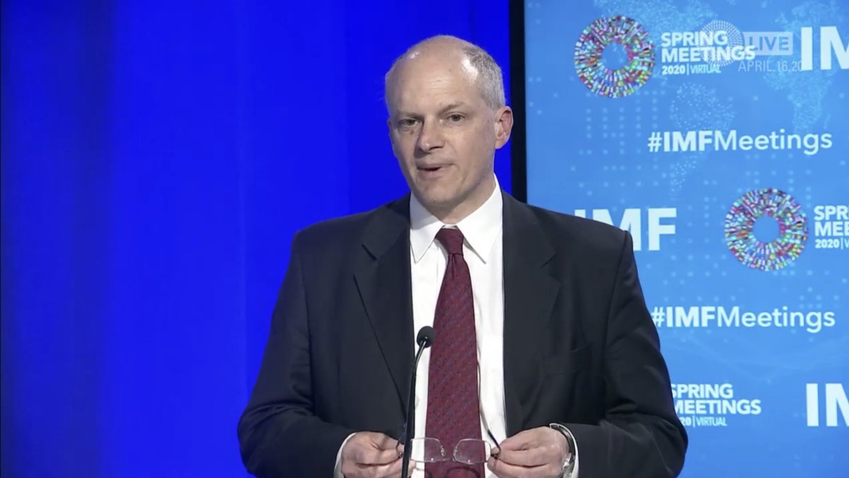 Alejandro Werner, director del Departamento del Hemisferio Occidental del FMI, en la videoconferencia  de este 16 de abril de 2020.