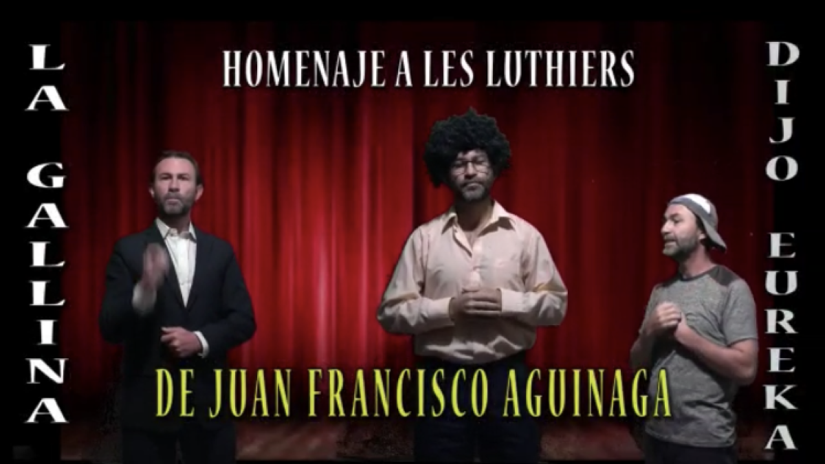 El menor del clan Aguinaga publicó un video en homenaje al grupo Les Luthiers.
