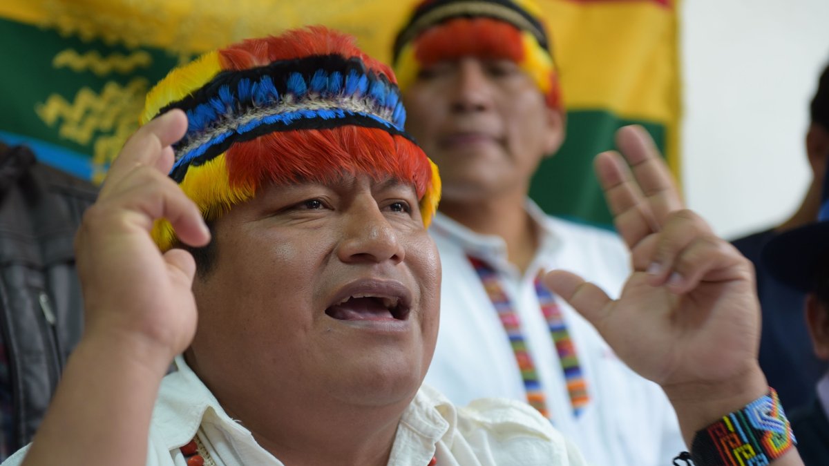 Jaime Vargas es presidente de la Confederación de Nacionalidades Indígenas del Ecuador.