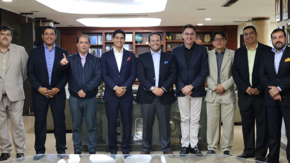 El directorio de la Ecuafútbol que fue posesionado el 31 de enero de 2019.