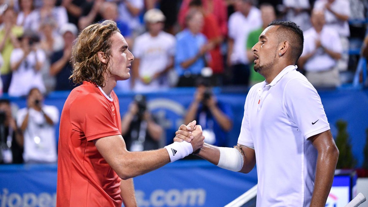 La buena relación de amistad entre Tsitsipas (i) y Kyrgios quedó demostrada con la publicación d ayer en Instagram