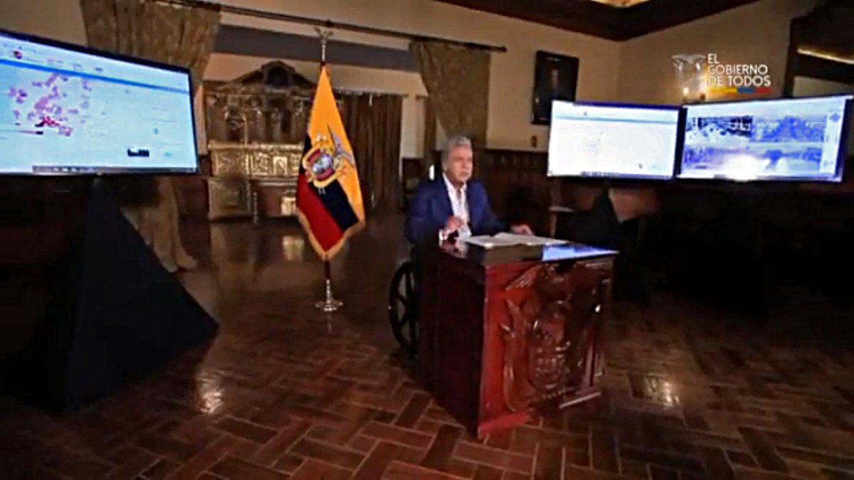 Escenografía. El centro de operaciones de Lenín Moreno.