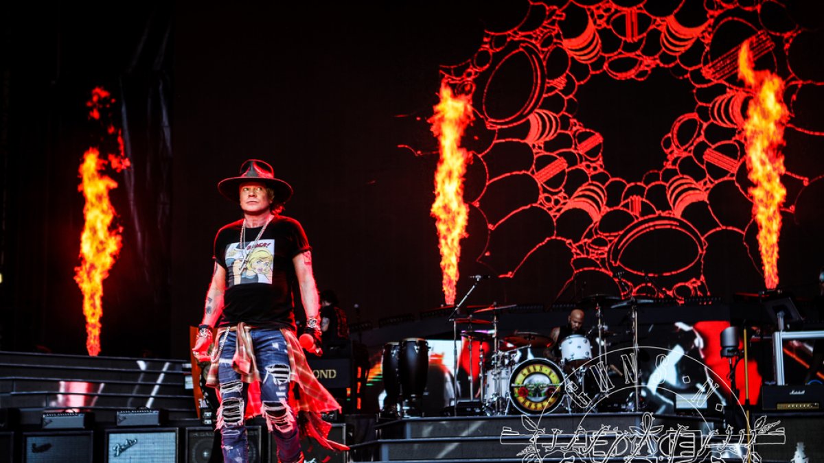 Axel Rose, durante un concierto de Guns n' Roses en Leipzig, Alemania.
