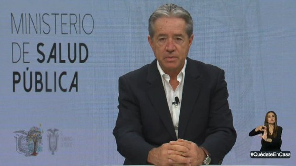 El ministro Juan Carlos Zevallos en una de las declaraciones virtuales.