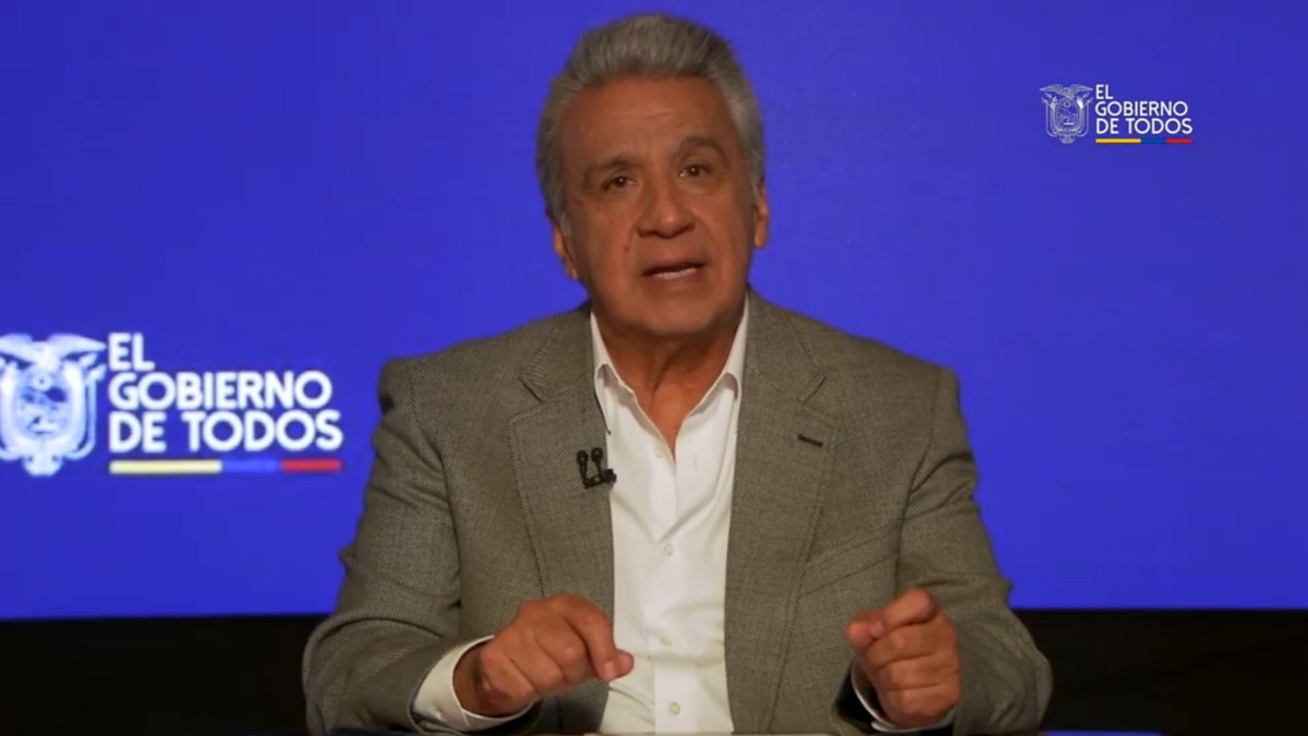 El presidente Lenín Moreno emitió cadena nacional sobre el Día del Trabajo.