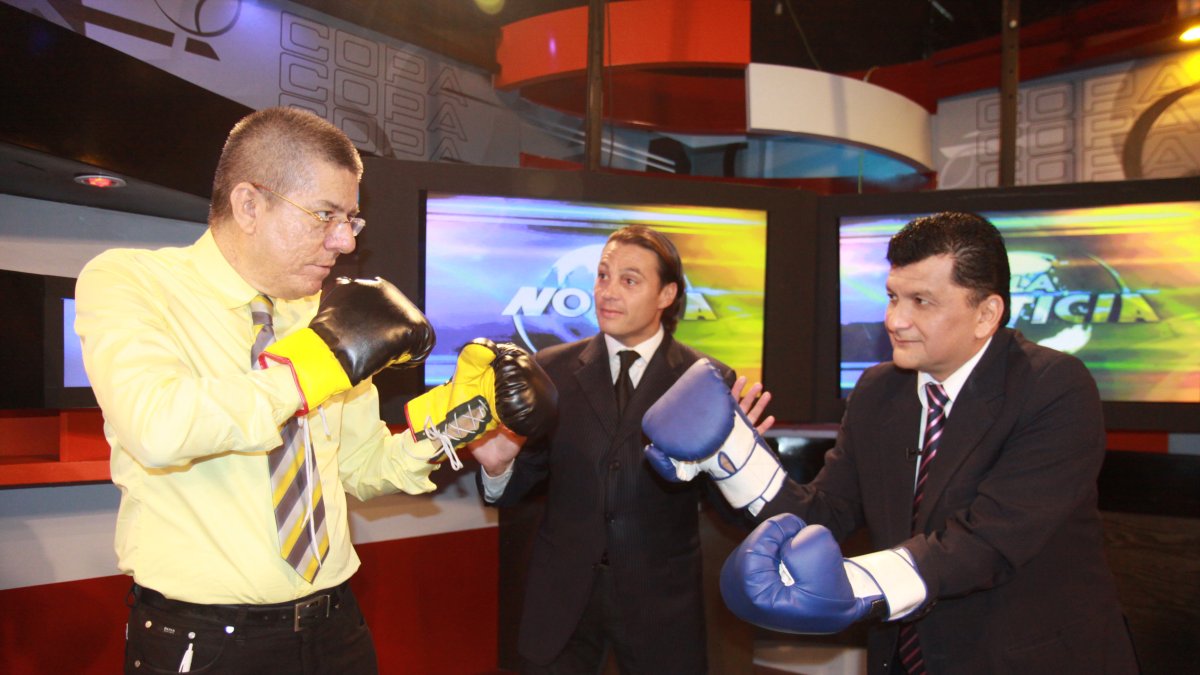 Vito Muñoz, Alfaro Moreno y Washington Sánchez, durante un 'Guillotina'.