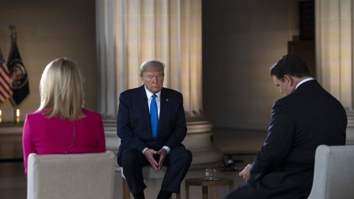 El presidente de los Estados Unidos, Donald Trump, durante el  evento virtual con electroal del domingo pasado