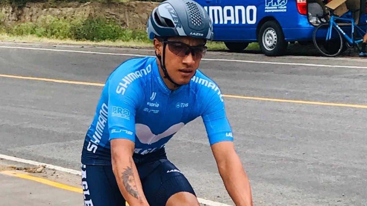 Jorge Montenegro, del Team Movistar, empezará a entrenar en Tulcán.